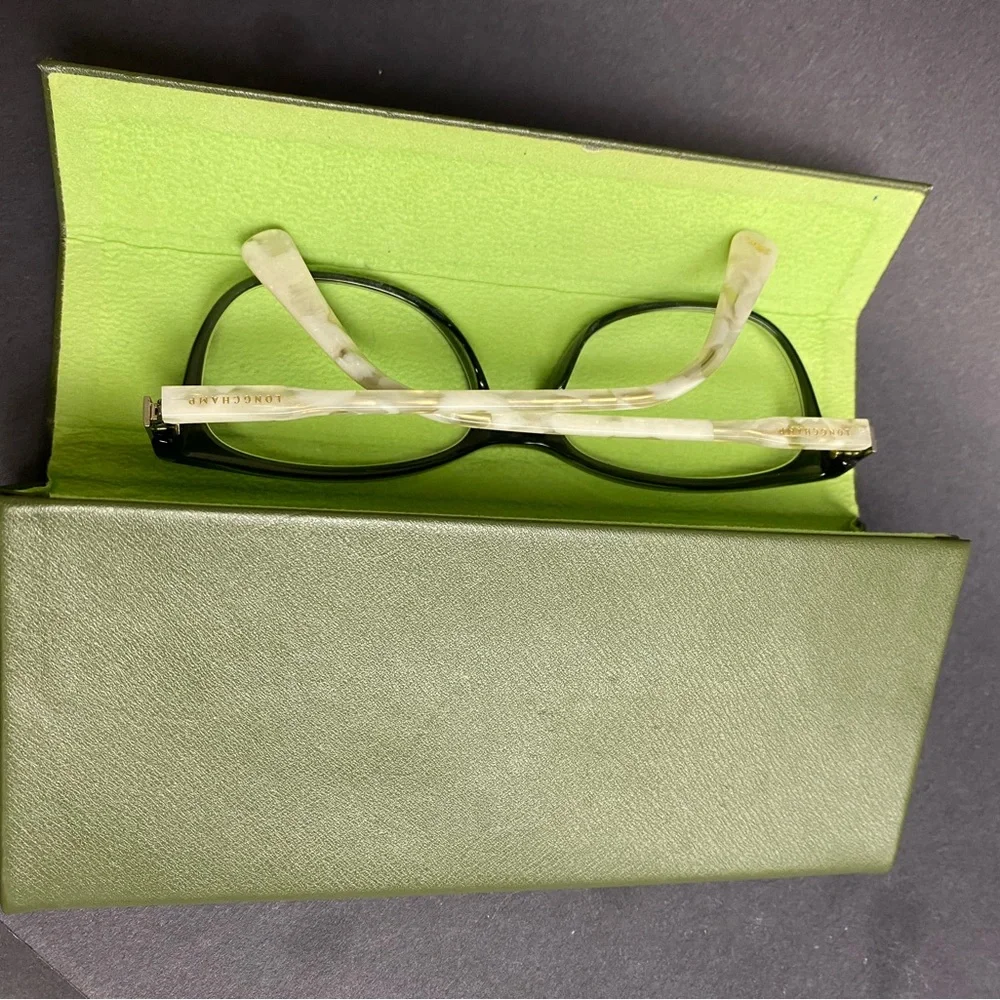 Longchamp Green and Cream Women's Glasses - Picture 2 of 7
